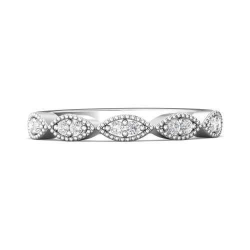 FlyerFit® 14K White Gold Stacker Wedding Band