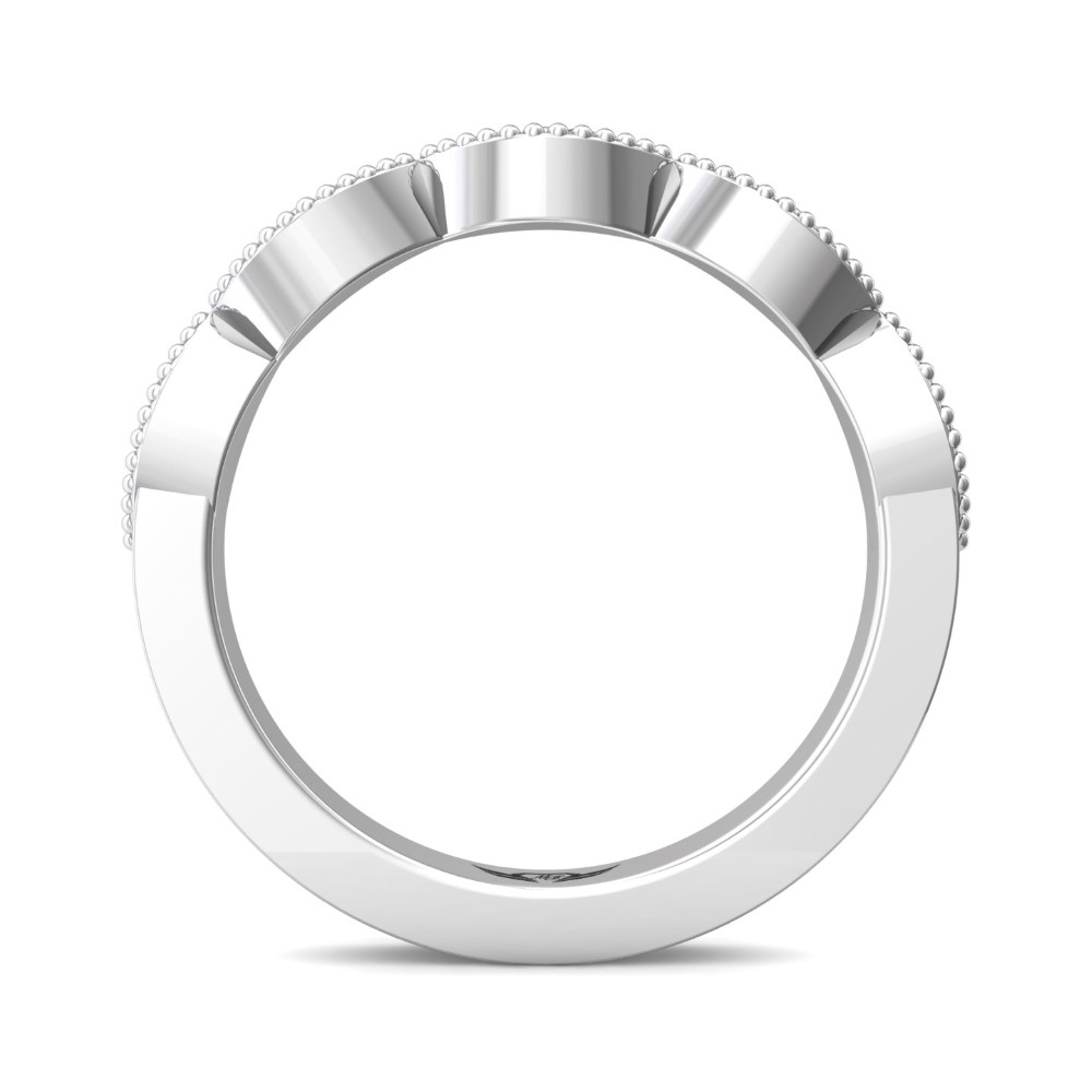 FlyerFit® 14K White Gold Stacker Wedding Band