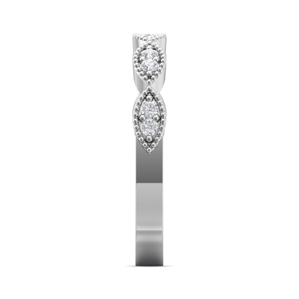 FlyerFit® 14K White Gold Stacker Wedding Band