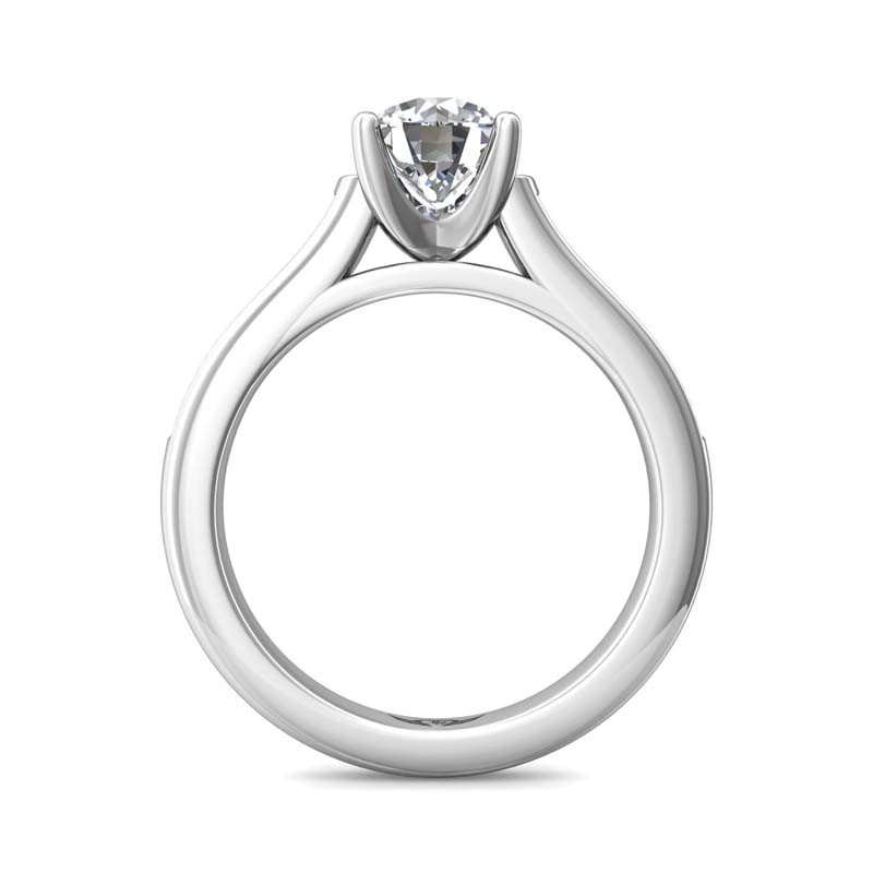 FlyerFit® 14K White Gold Channel/Shared Prong Engagement Ring