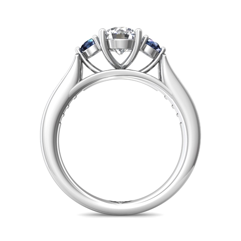 FlyerFit® 14K White Gold Channel/Shared Prong Engagement Ring