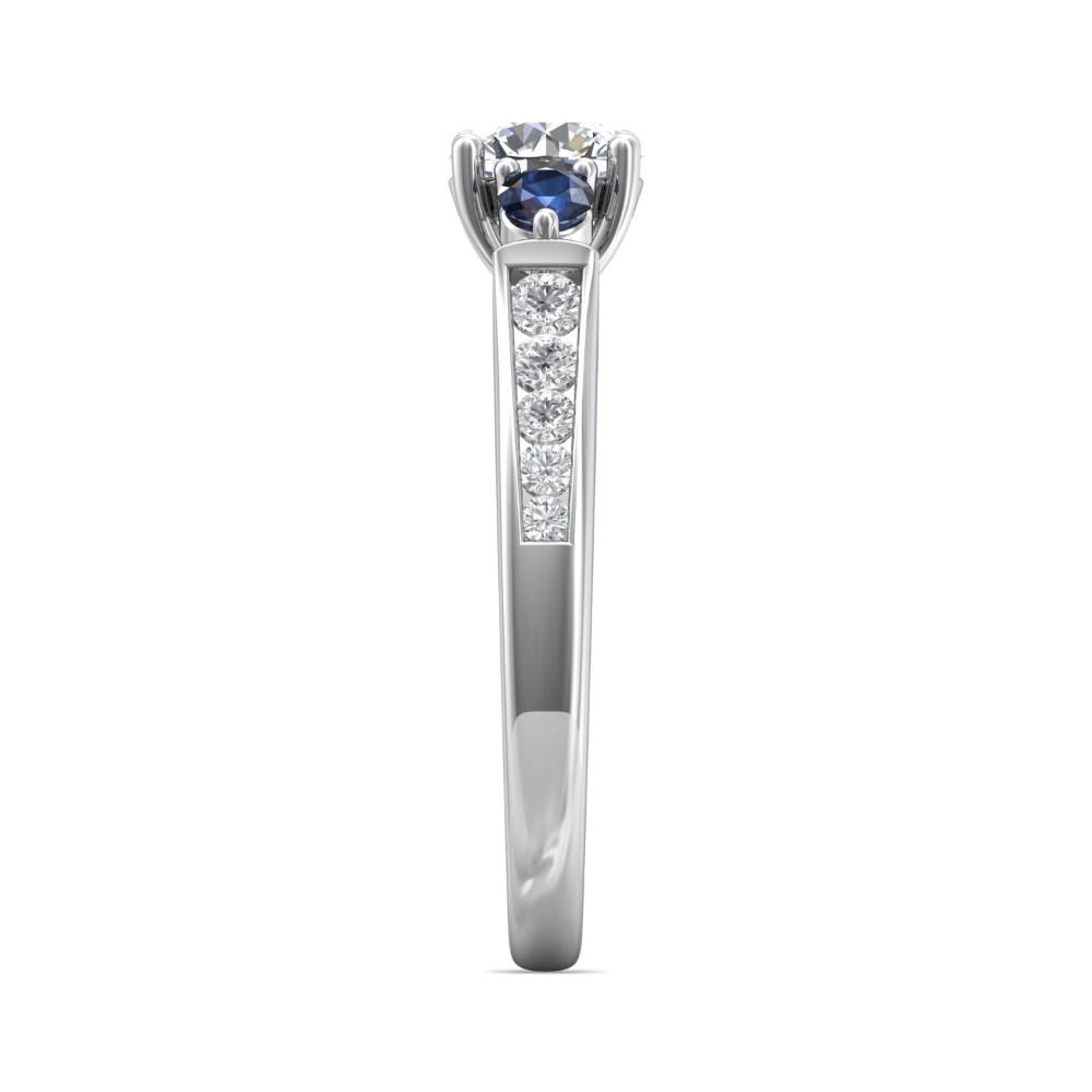 FlyerFit® 14K White Gold Channel/Shared Prong Engagement Ring