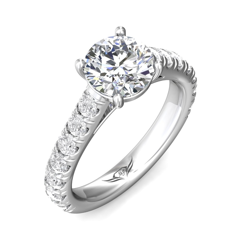 FlyerFit® 14K White Gold Encore Engagement Ring