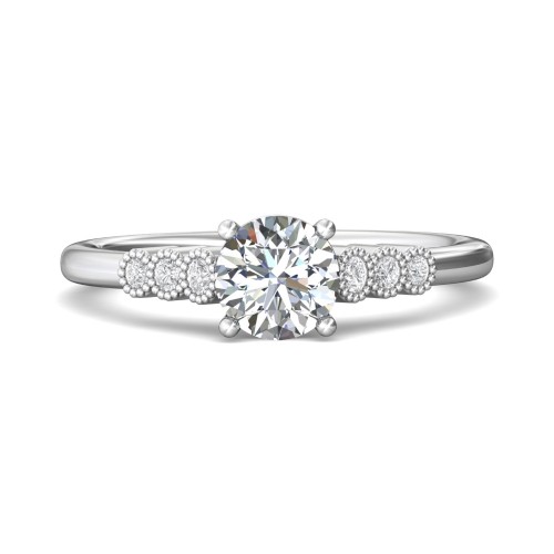 FlyerFit® 14K White Gold Channel/Shared Prong Engagement Ring