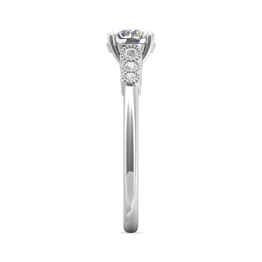 FlyerFit® 14K White Gold Channel/Shared Prong Engagement Ring