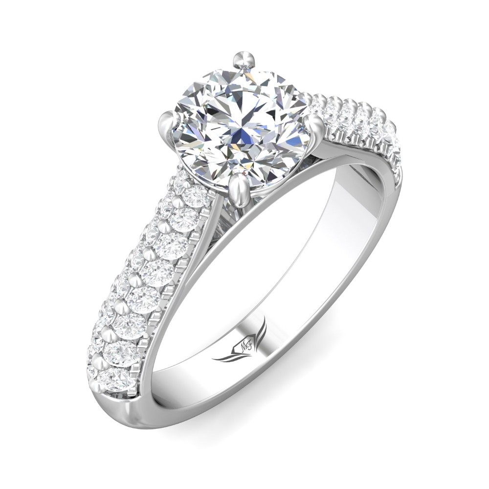 FlyerFit® 14K White Gold Encore Engagement Ring