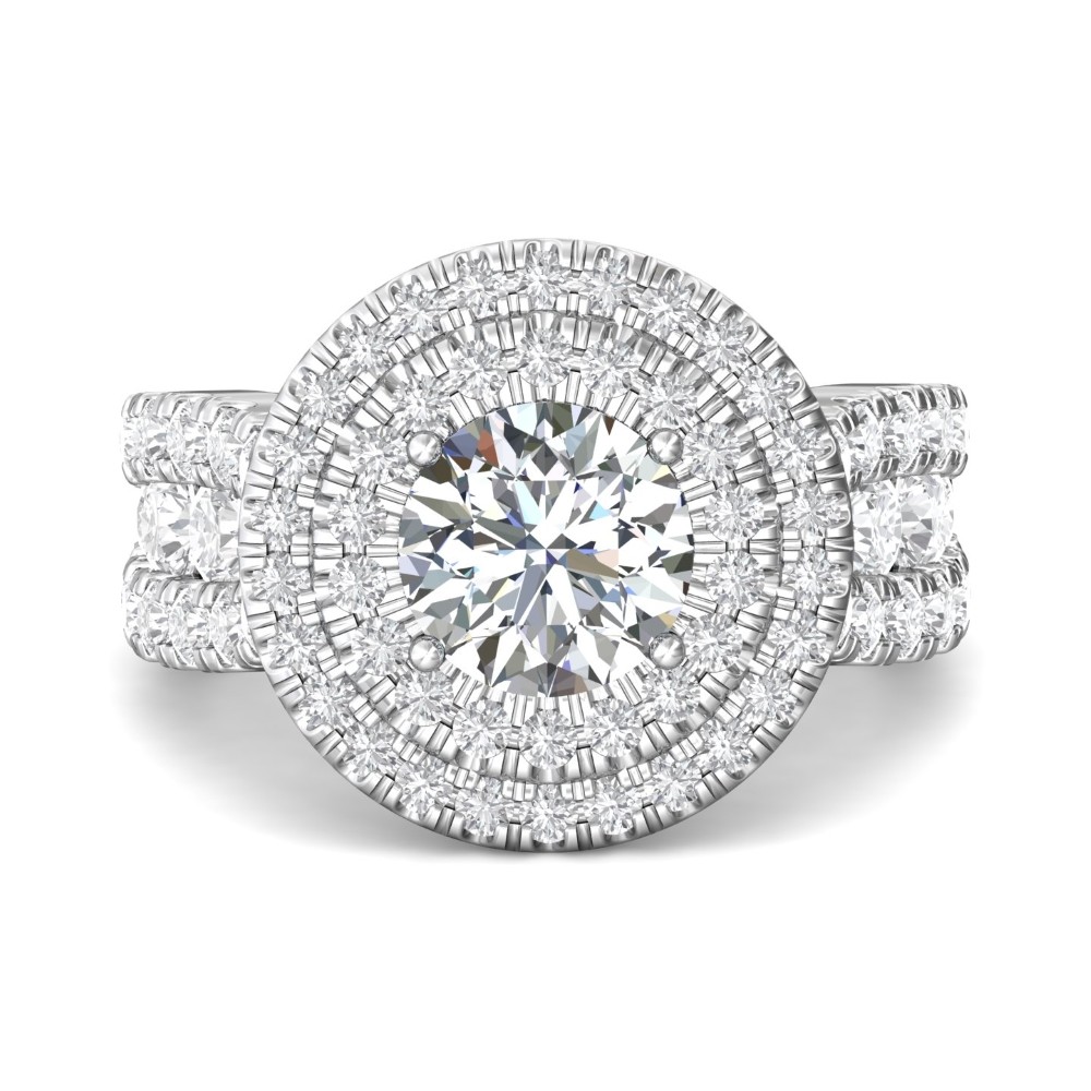 FlyerFit® 14K White Gold Encore Engagement Ring