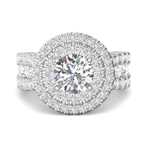 FlyerFit® 14K White Gold Encore Engagement Ring