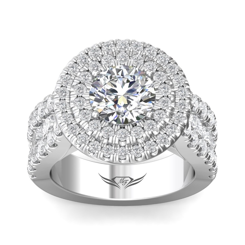 FlyerFit® 14K White Gold Encore Engagement Ring
