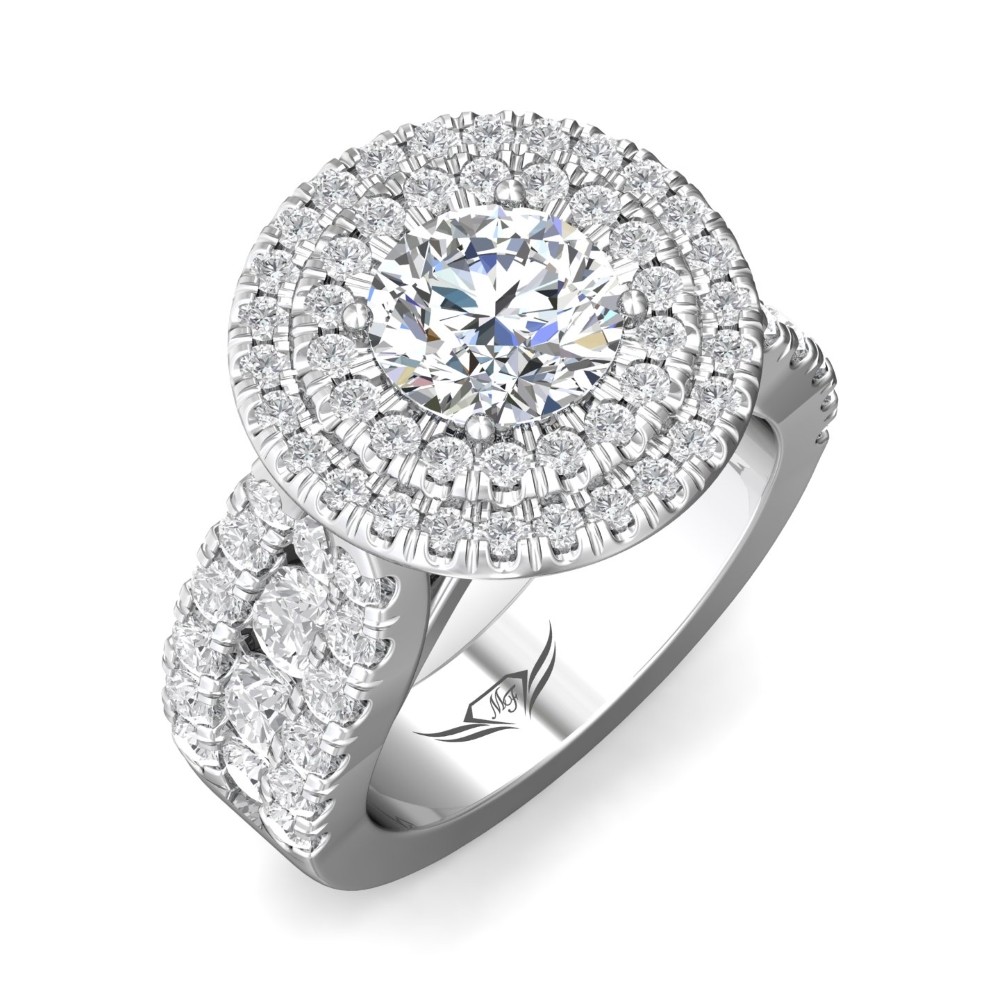 FlyerFit® 14K White Gold Encore Engagement Ring