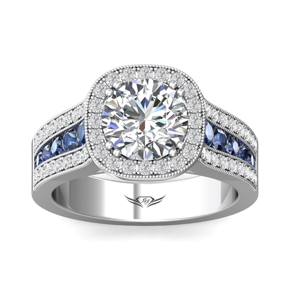 FlyerFit® 14K White Gold Channel/Shared Prong Engagement Ring
