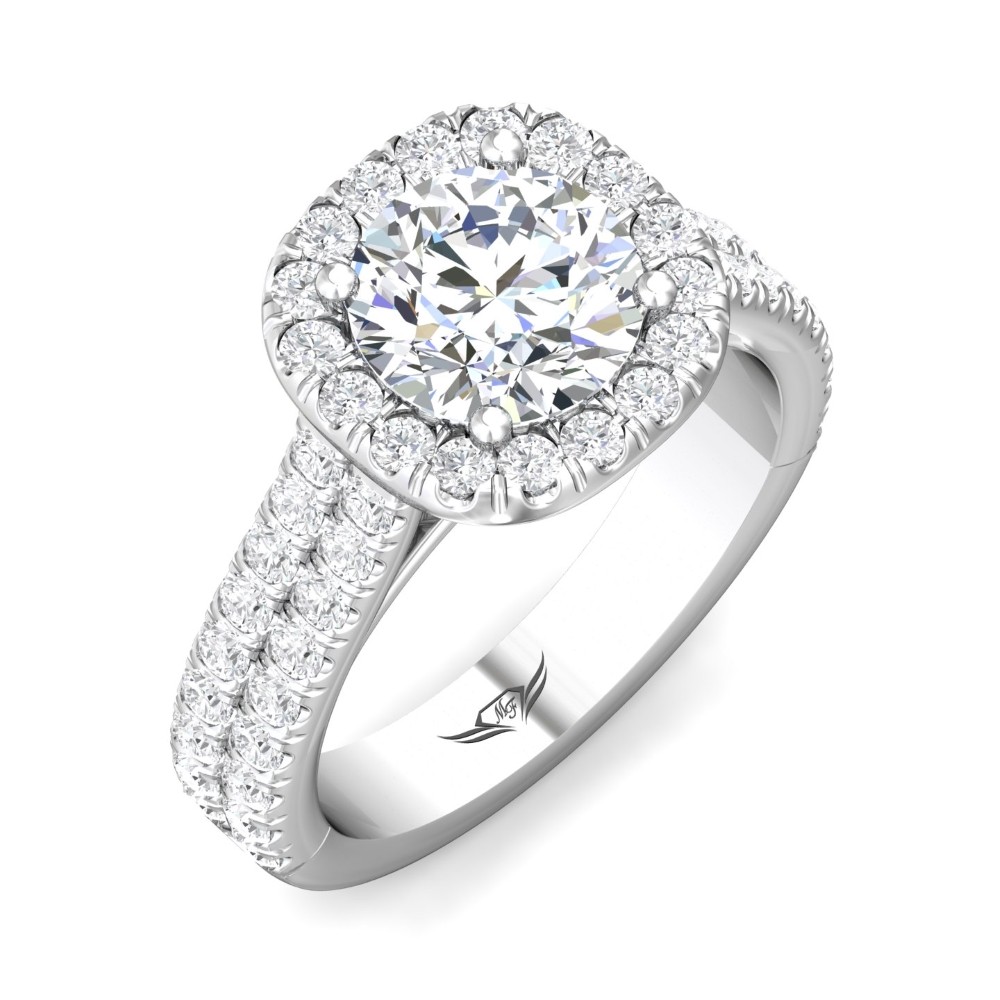 FlyerFit® 14K White Gold Encore Engagement Ring