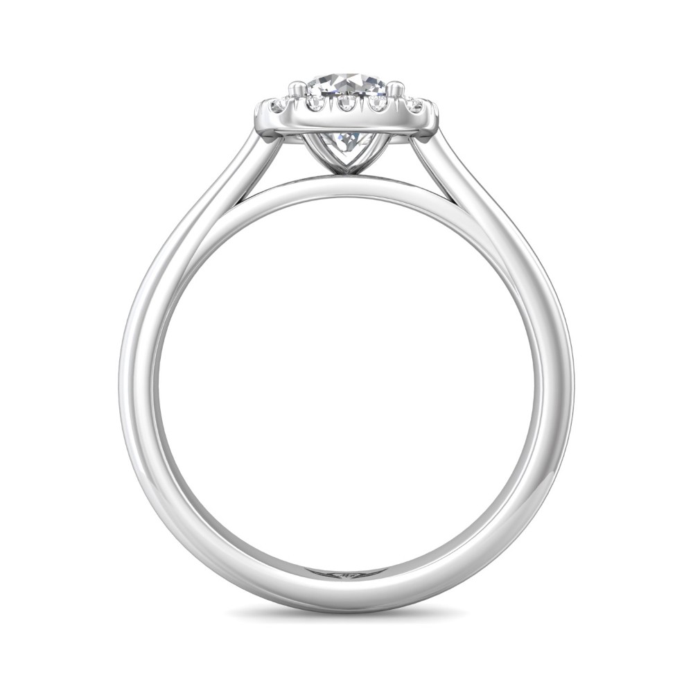 FlyerFit® 14K White Gold Solitaire Engagement Ring