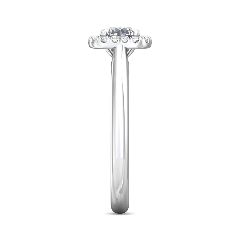 FlyerFit® 14K White Gold Solitaire Engagement Ring
