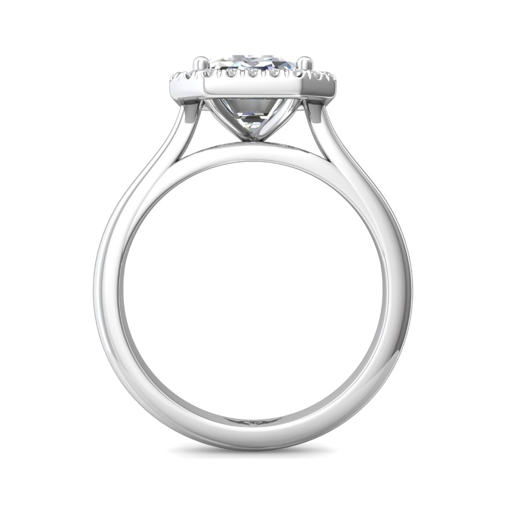 FlyerFit® 14K White Gold Solitaire Engagement Ring