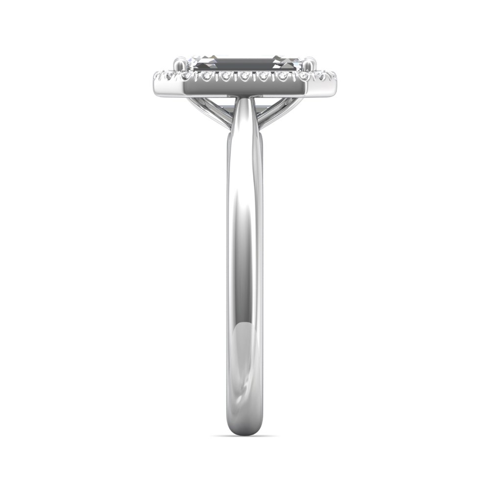 FlyerFit® 14K White Gold Solitaire Engagement Ring