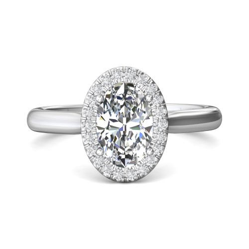 FlyerFit® 14K White Gold Solitaire Engagement Ring