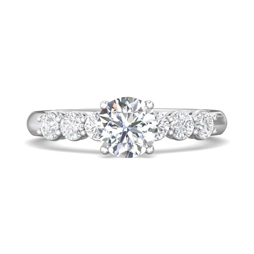 FlyerFit® 14K White Gold Channel/Shared Prong Engagement Ring