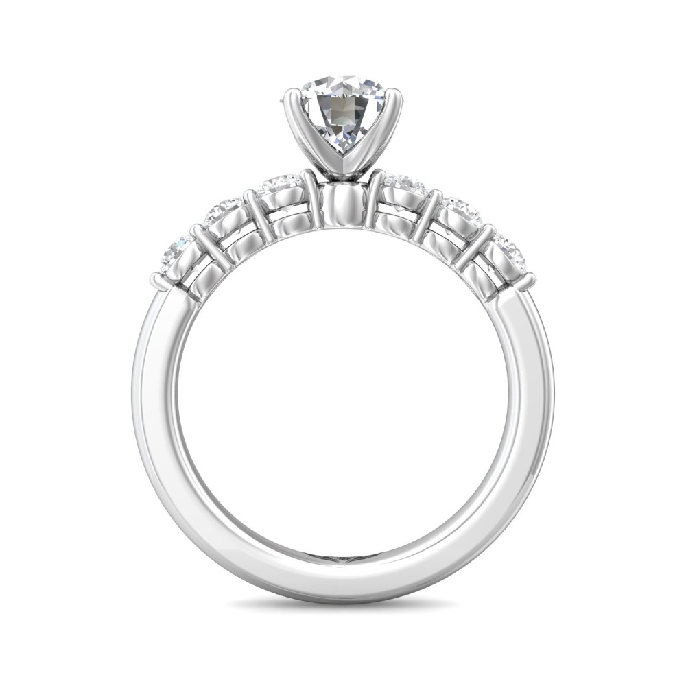 FlyerFit® 14K White Gold Channel/Shared Prong Engagement Ring