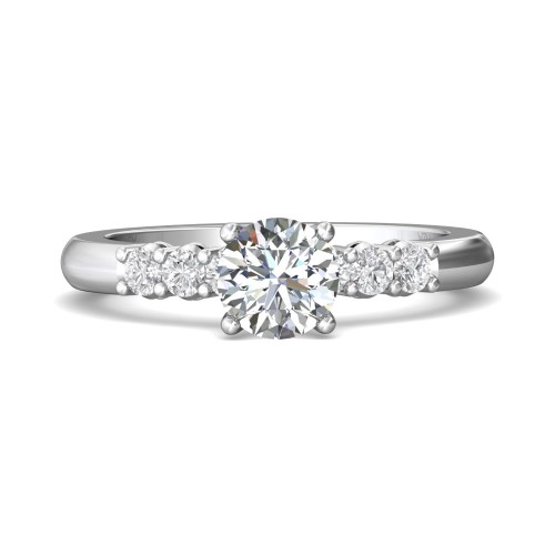 FlyerFit® 14K White Gold Channel/Shared Prong Engagement Ring