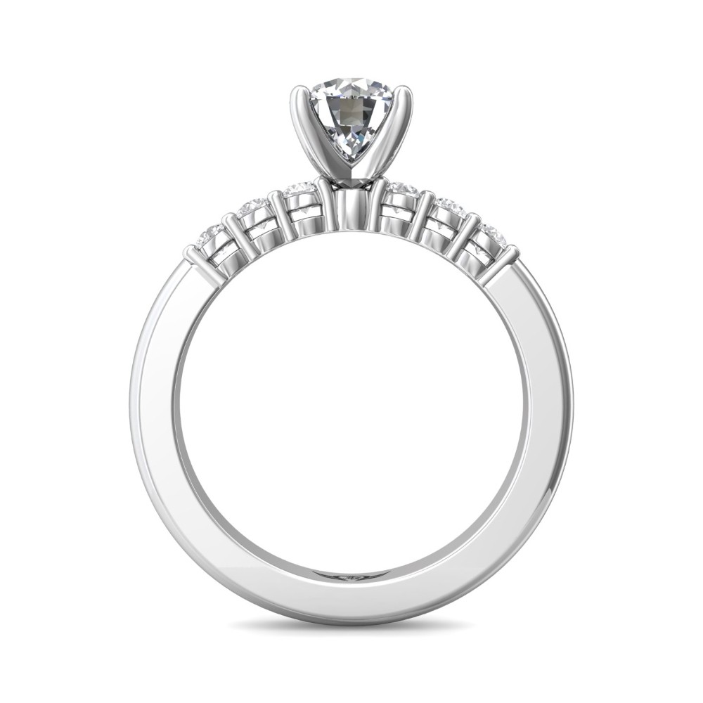 FlyerFit® 14K White Gold Channel/Shared Prong Engagement Ring