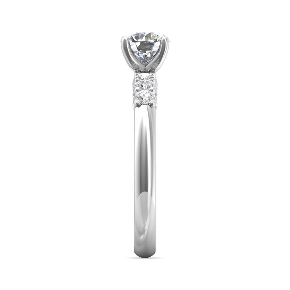 FlyerFit® 14K White Gold Channel/Shared Prong Engagement Ring