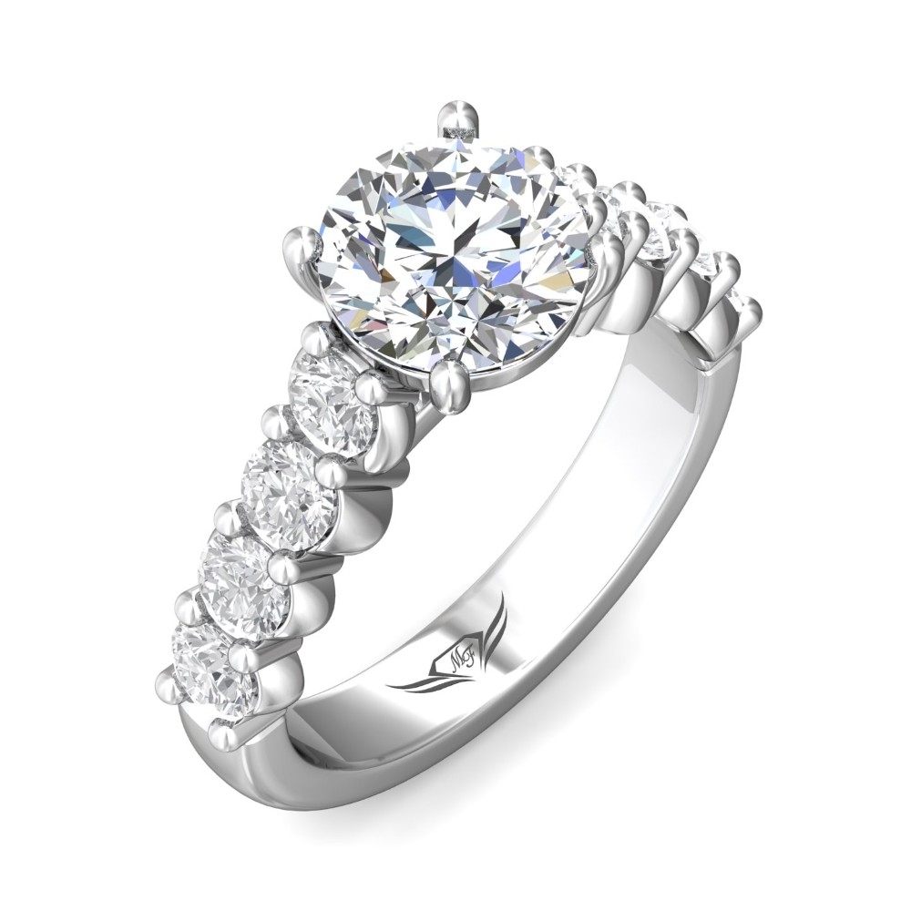 FlyerFit® 14K White Gold Encore Engagement Ring