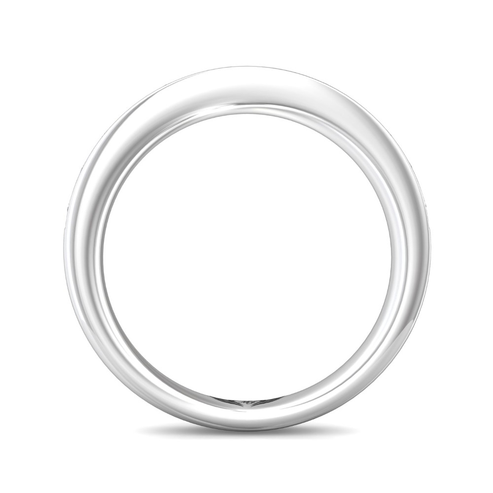 FlyerFit® 14K White Gold Channel Wedding Band