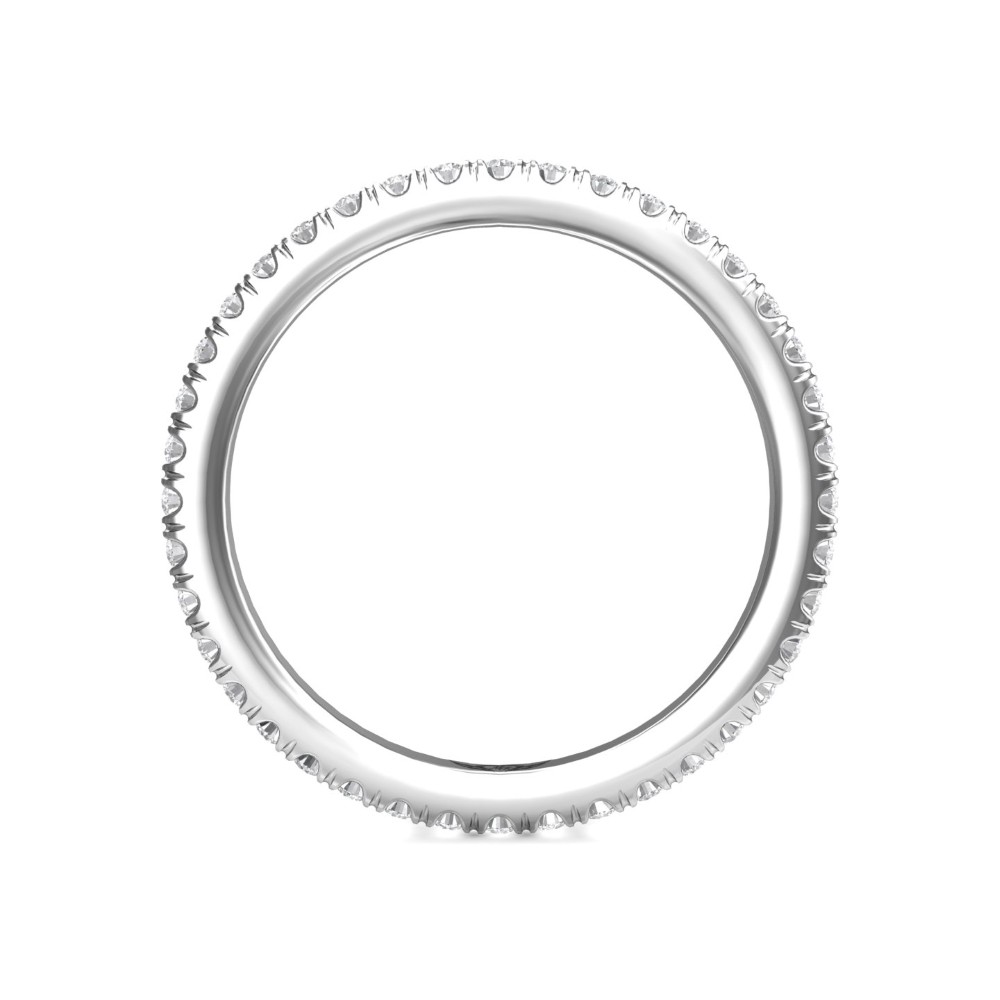 FlyerFit® 14K White Gold Eternity Wedding Band