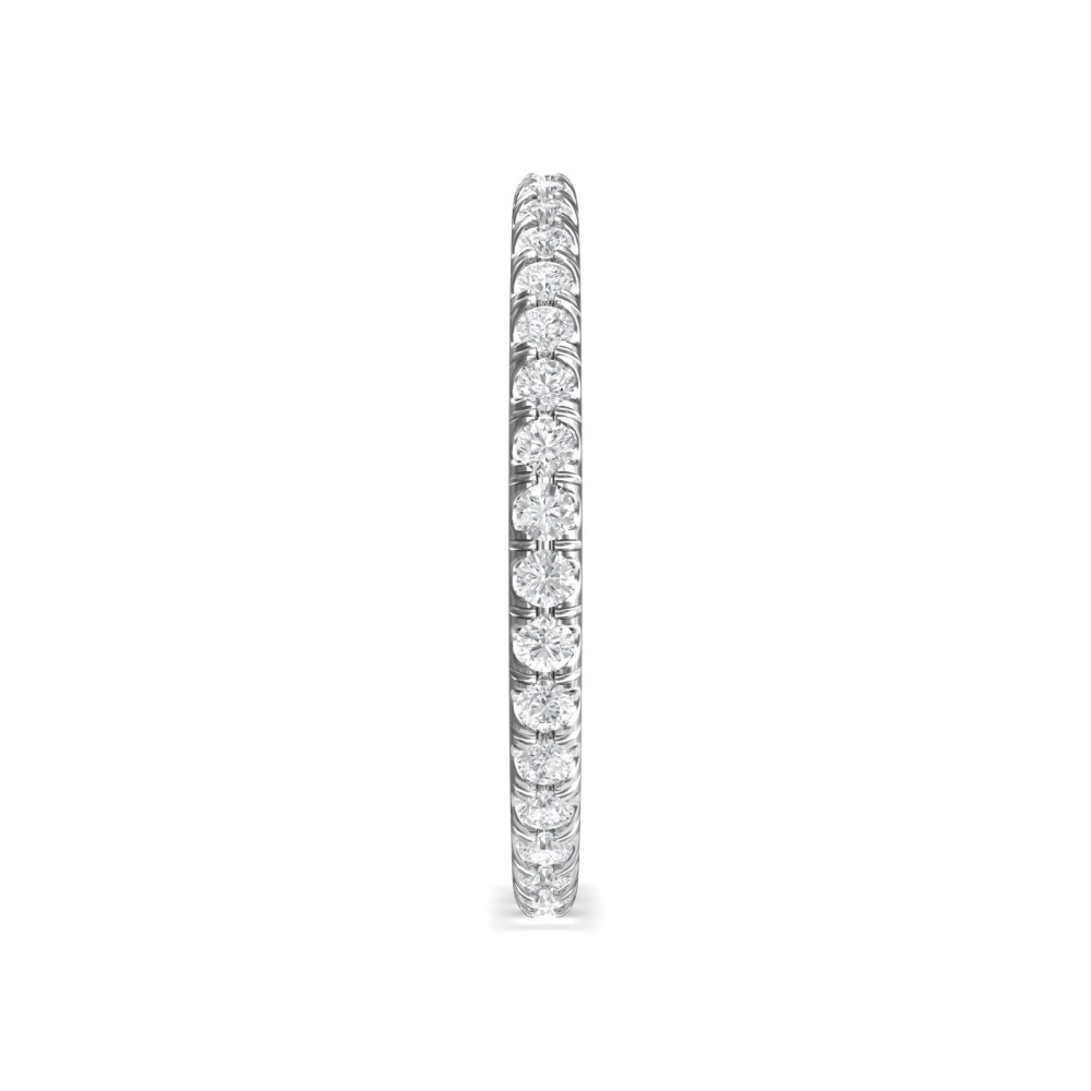 FlyerFit® 14K White Gold Eternity Wedding Band