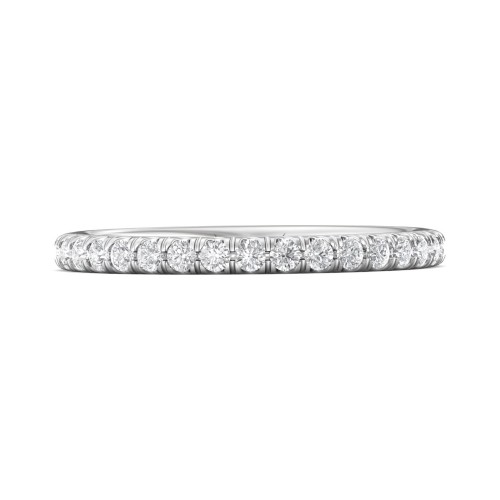 FlyerFit® 14K White Gold Eternity Wedding Band