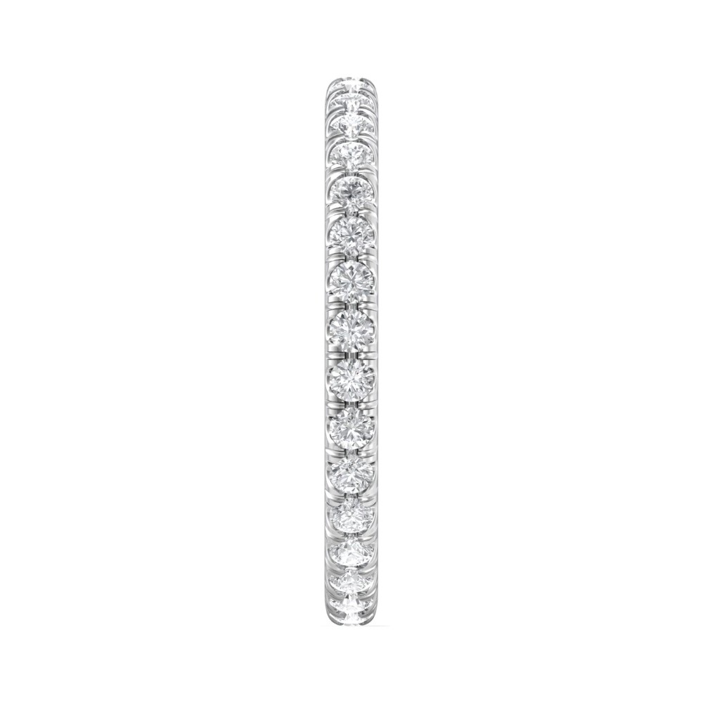 FlyerFit® 14K White Gold Eternity Wedding Band
