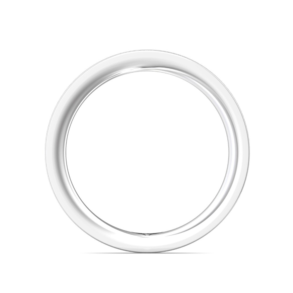 FlyerFit® 14K White Gold Micropave Bead Set Wedding Band