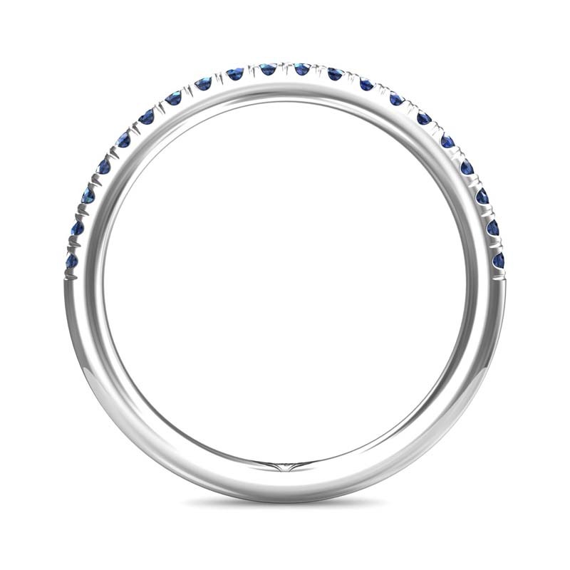 FlyerFit® 14K White Gold Micropave Cutdown Wedding Band