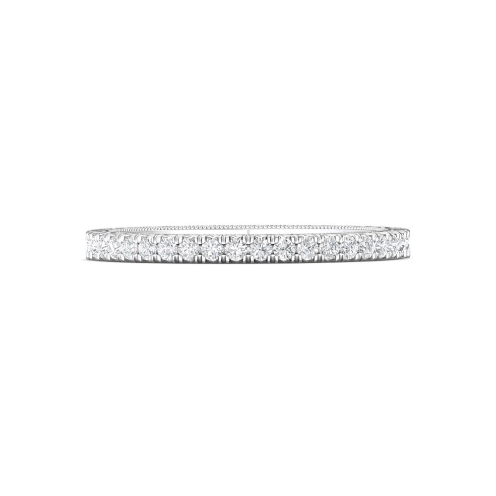 FlyerFit® 14K White Gold Vintage Wedding Band