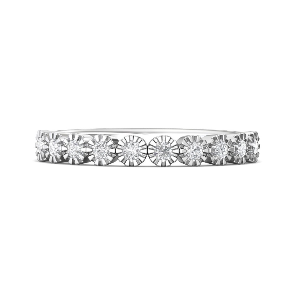 FlyerFit® 14K White Gold Stacker Wedding Band