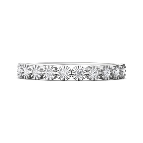 FlyerFit® 14K White Gold Stacker Wedding Band