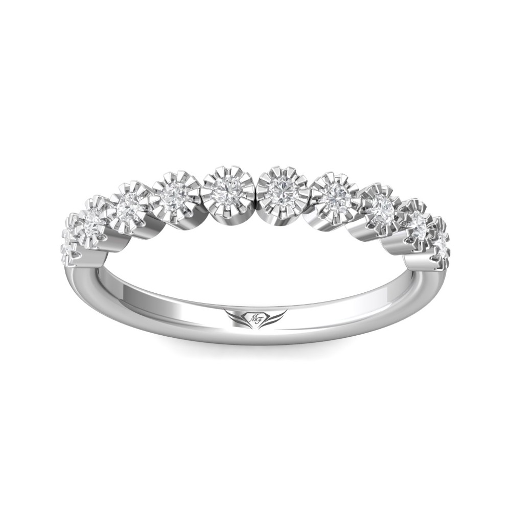 FlyerFit® 14K White Gold Stacker Wedding Band