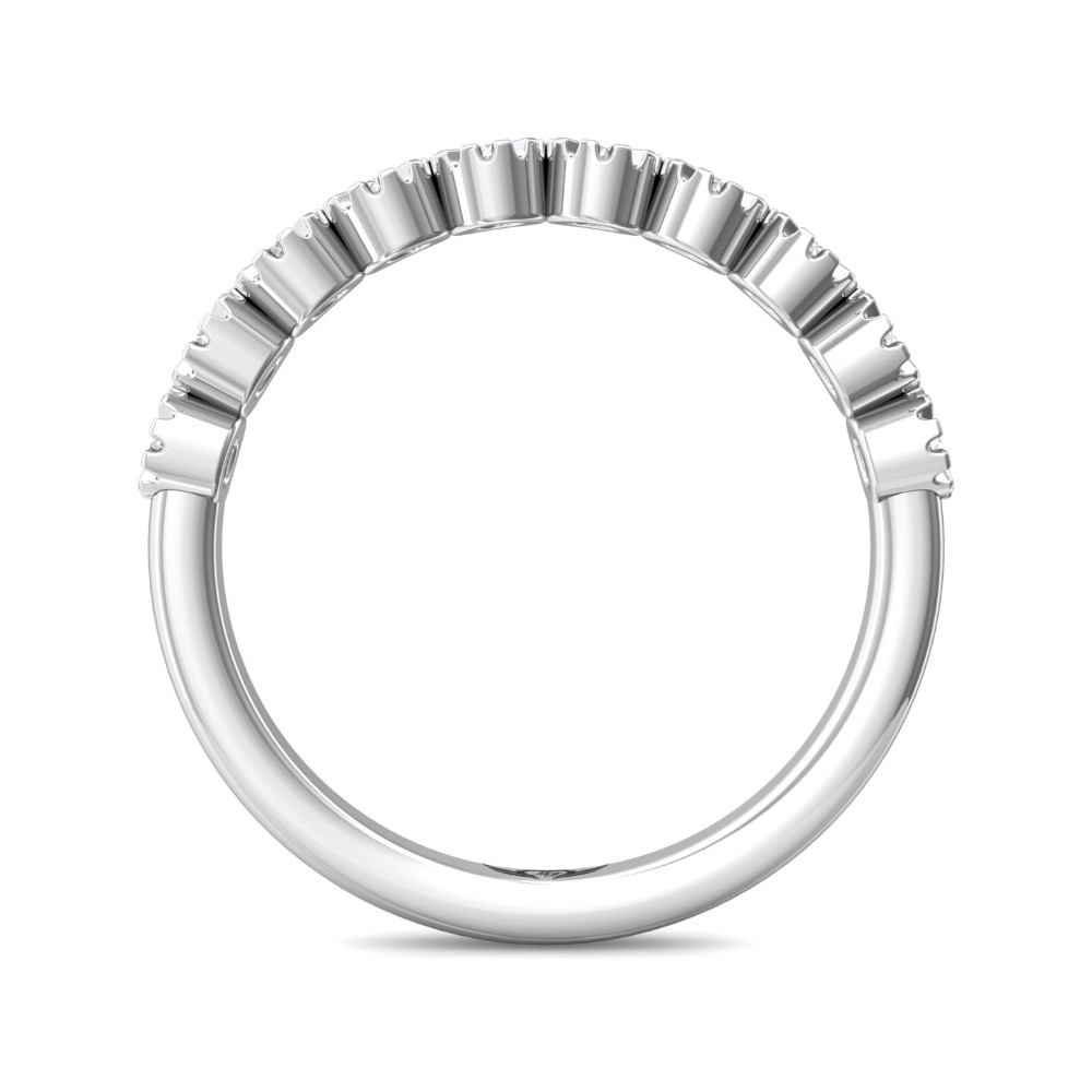 FlyerFit® 14K White Gold Stacker Wedding Band