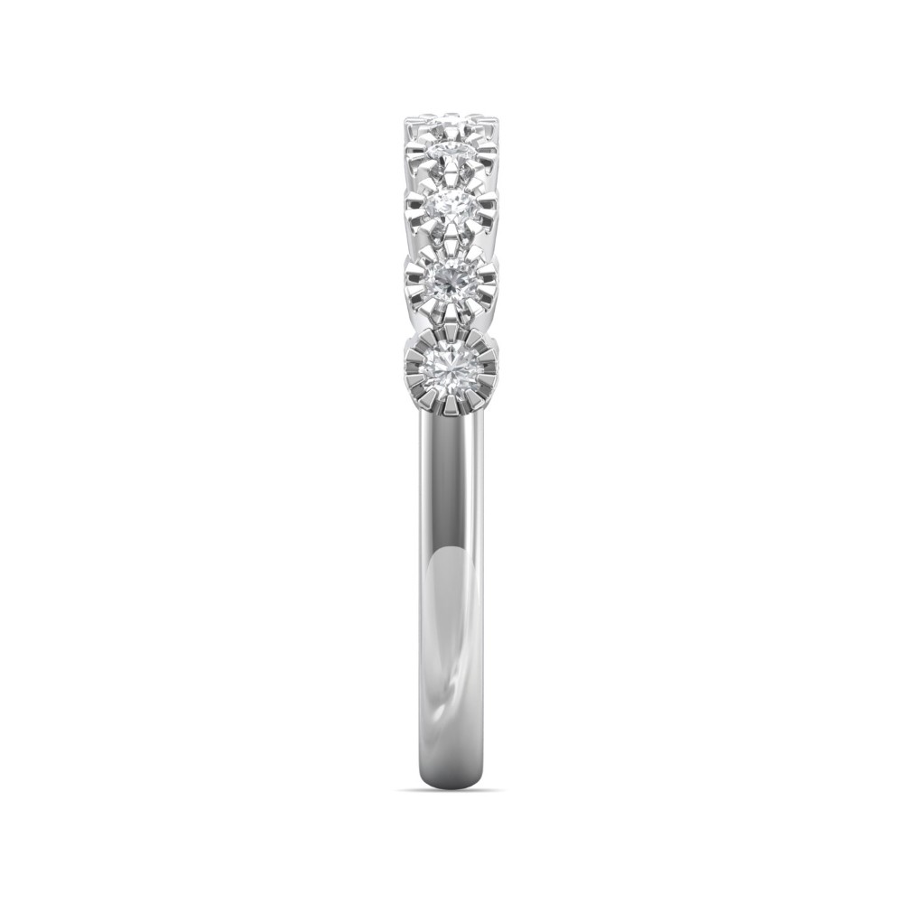 FlyerFit® 14K White Gold Stacker Wedding Band