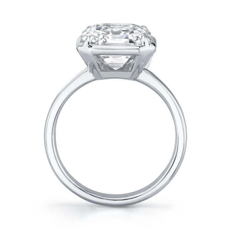 5.07 Carat Asscher Cut Diamond Ring
