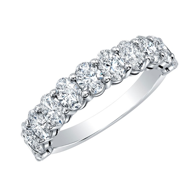 Oval Diamond Halfway Band