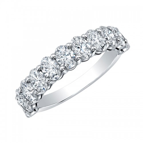 Oval Diamond Halfway Band