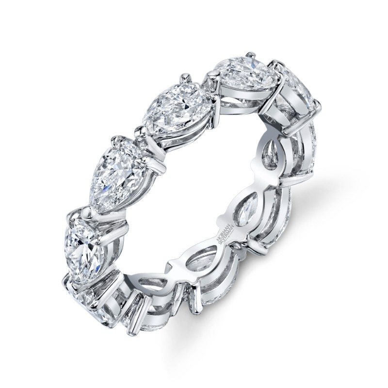 East West Pear Diamond Eternity Band