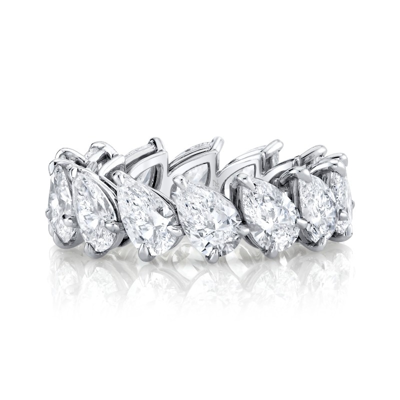 Pear Diamond Eternity Band
