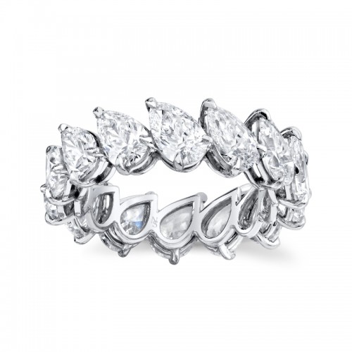 Pear Diamond Eternity Band
