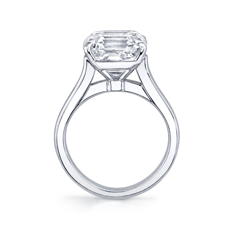 6.01 Carat Asscher Diamond Solitaire Ring