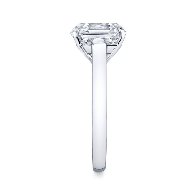 6.01 Carat Asscher Diamond Solitaire Ring