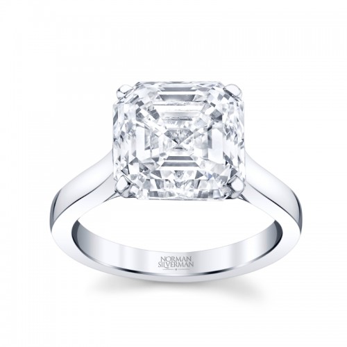 6.01 Carat Asscher Diamond Solitaire Ring