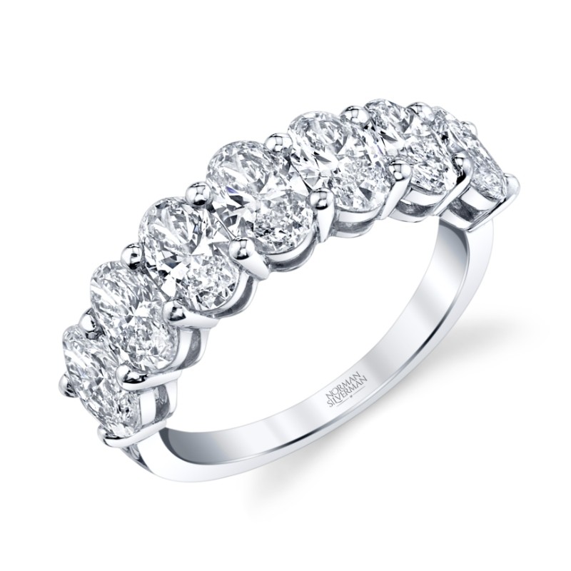 Oval Diamond Halfway Band
